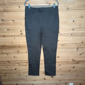 Quince Ultra-Stretch Ponte Straight Leg 4-Pocket Pant Charcoal Grey L NEW